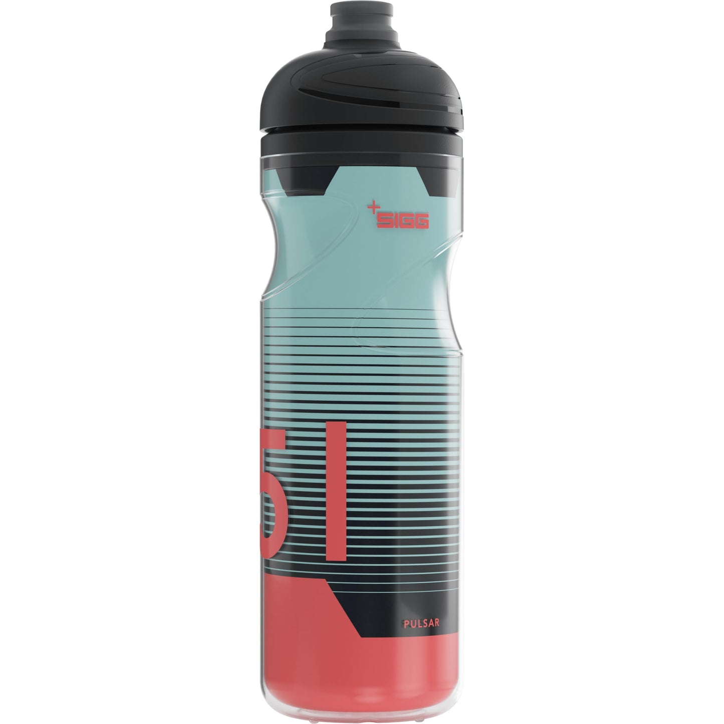 SIGG - Bike Water Bottle - Pulsar Therm Frost - Insulated - Squeezable - Dishwasher Safe - Lightweight - Leak-proof - BPA-free - Outdoor Sport & Bike Accessory - Pastel turquoise & red - 0.65L