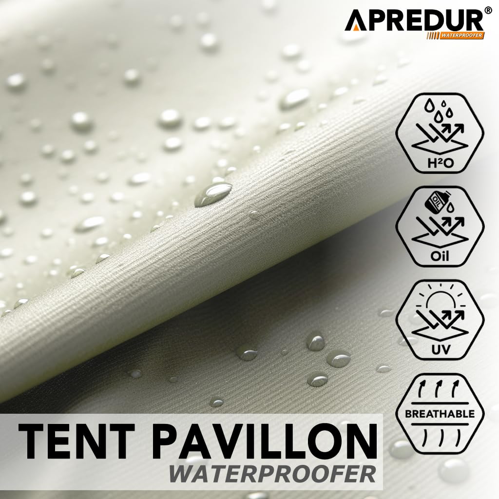 APREDUR 5L Tent PAVILION Camping Yurt Glamping Impregnation Spray Impregnating agent for synthetic and cotton fabrics Solvent and PFC-Free (5L canister)