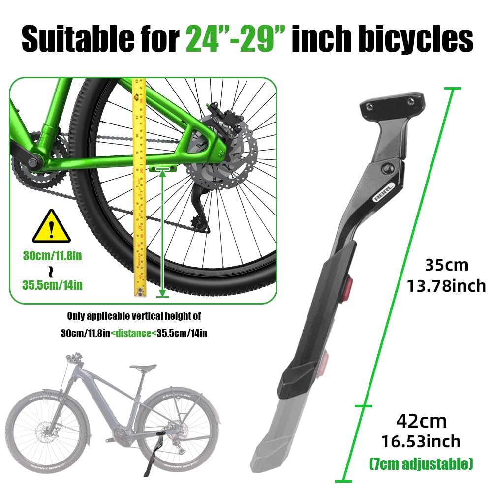 RBRL bike stand with 40 mm hole spacing, Adjustable bike stand made of aluminum alloy, Durable and non-slip, suitable for 24-29 inch MTB, Ebike, Extra stable up to 45 kg load.