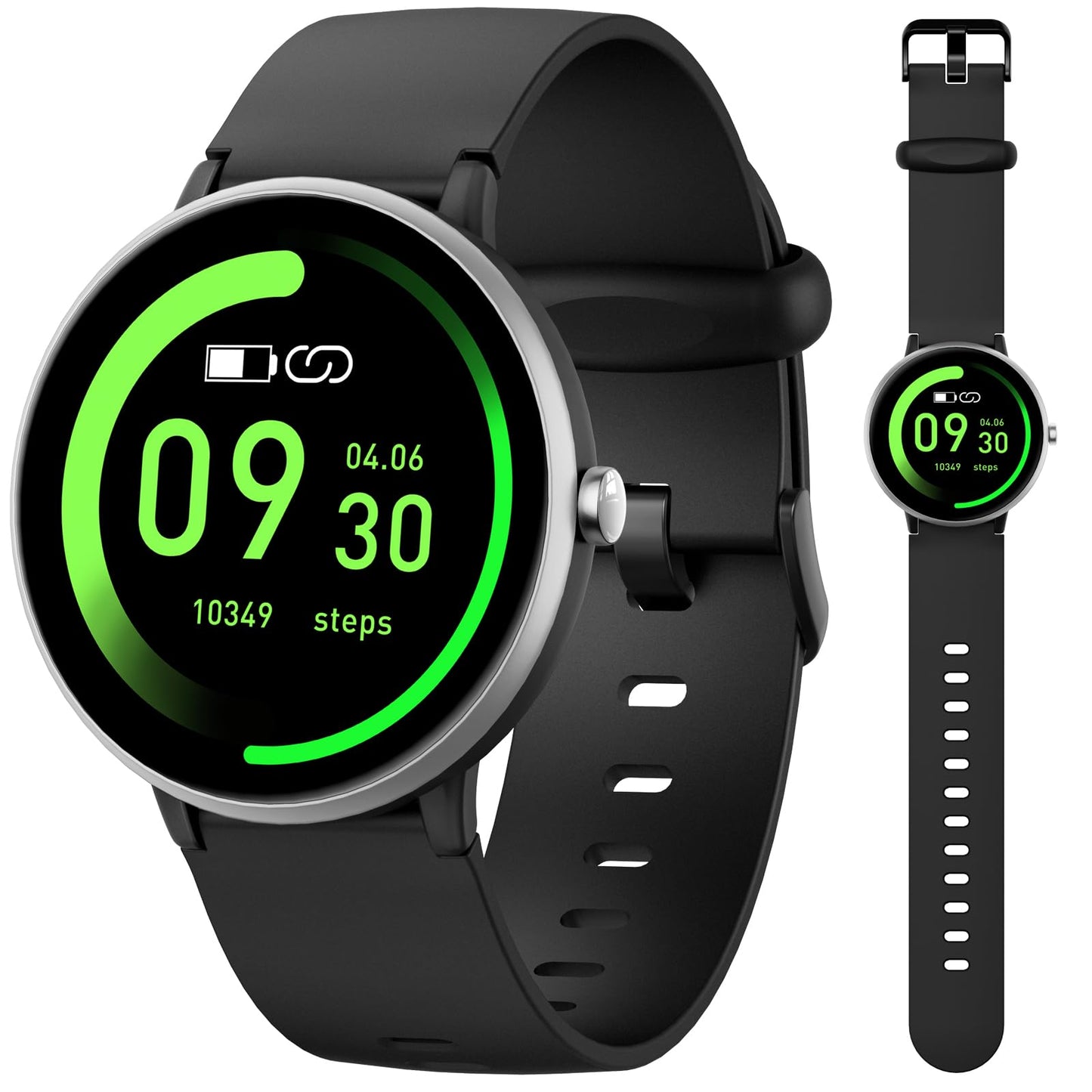 Kids Smartwatch for Boys Girls, Activity Tracker Watch IP68 Waterproof, 19 Sport Modes, Heart Rate Sleep Monitor, Pedometer, Children's Gifts for Teens from 5 Years Old (Black)