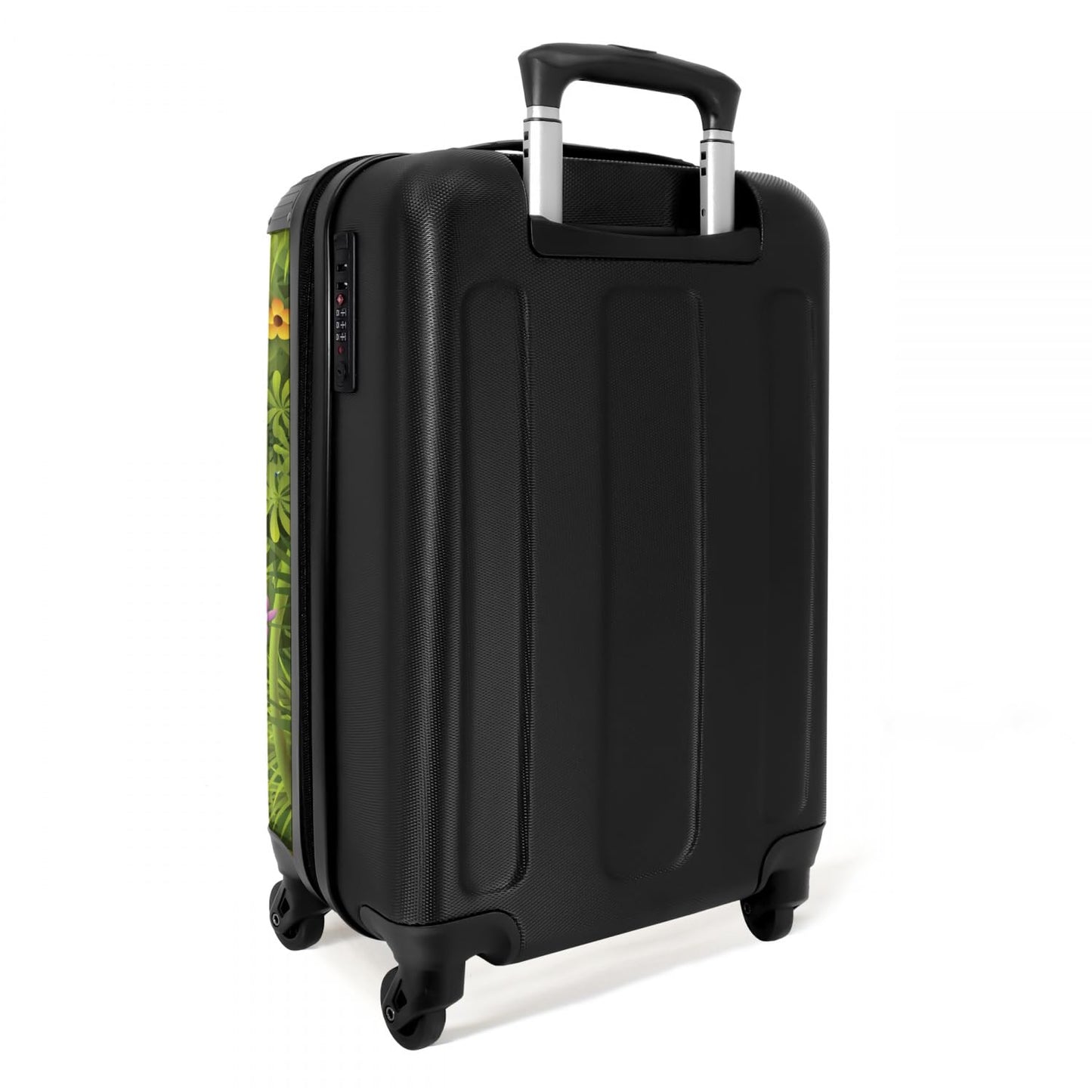 NoBoringSuitcases.com® Kids Suitcase Children's Trolley Carry-On Luggage Small Travel Case with Wheels Gift - Animals - Green - Jungle - Kids Luggage Small suitcase, 55x40x20
