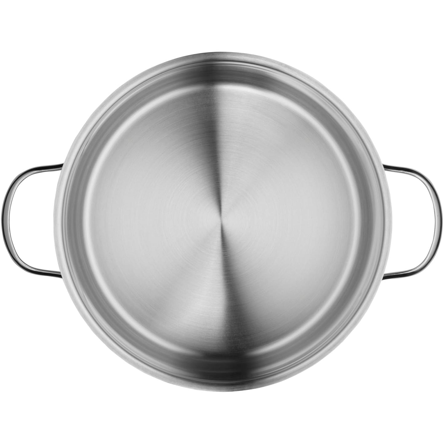 WMF Aparto pot large 24cm, with glass lid, pot for meat, suitable for induction, 5.7l, Cromargan stainless steel, high gloss polished, ovenproof, uncoated