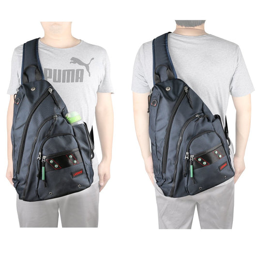 Larswon laptop sling backpack, shoulder bag 12 13 14 inch laptop tablet messenger backpack shoulder bag travel blue.