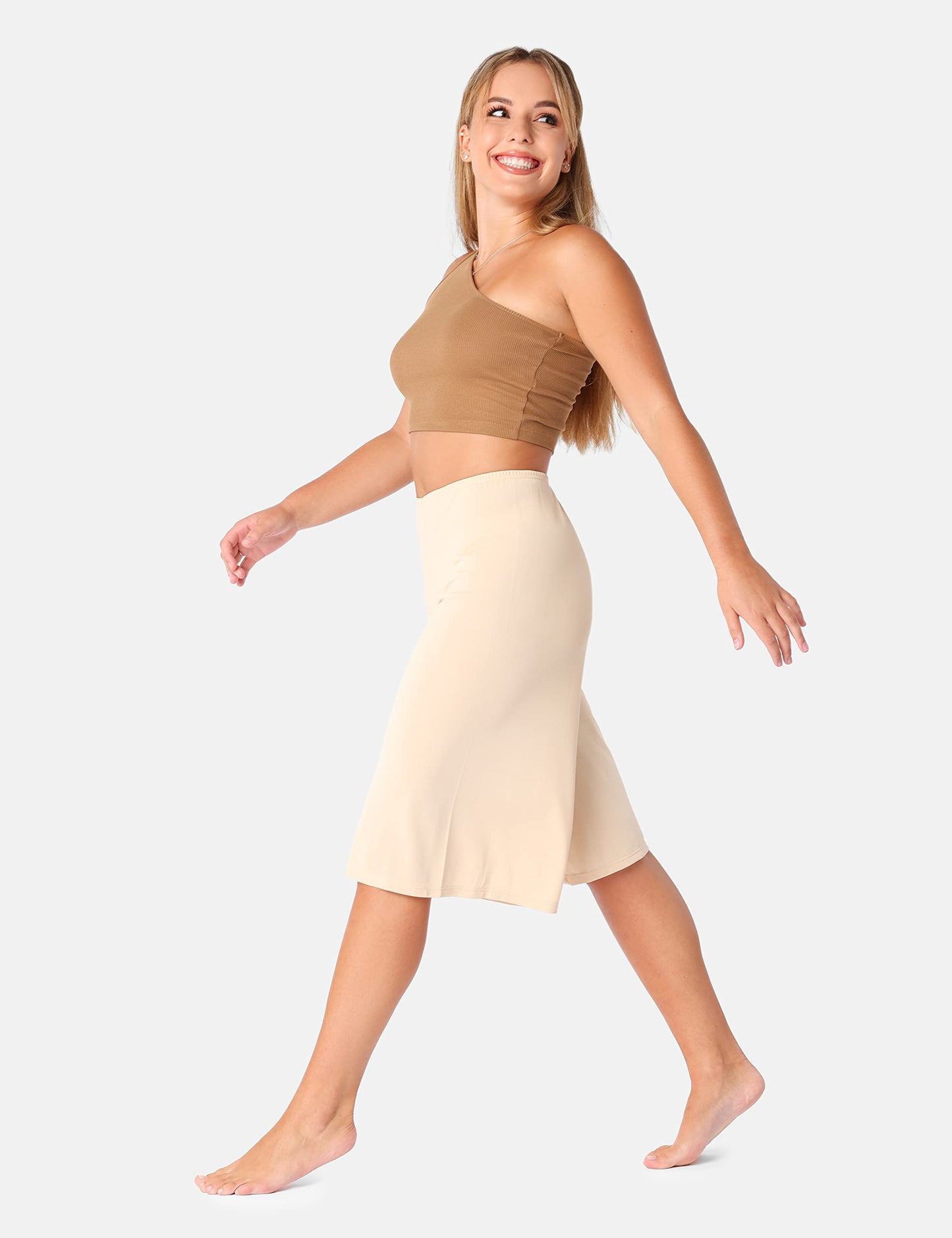Bellivalini women's slip shorts ME4143 (Beige, S)