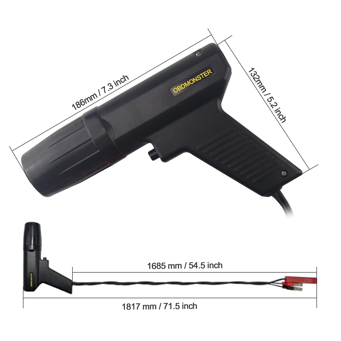 Automotive Timing Light 12V, Inductive ignition timing light gun for 2&4-stroke gasoline engine for old classic car motorcycle