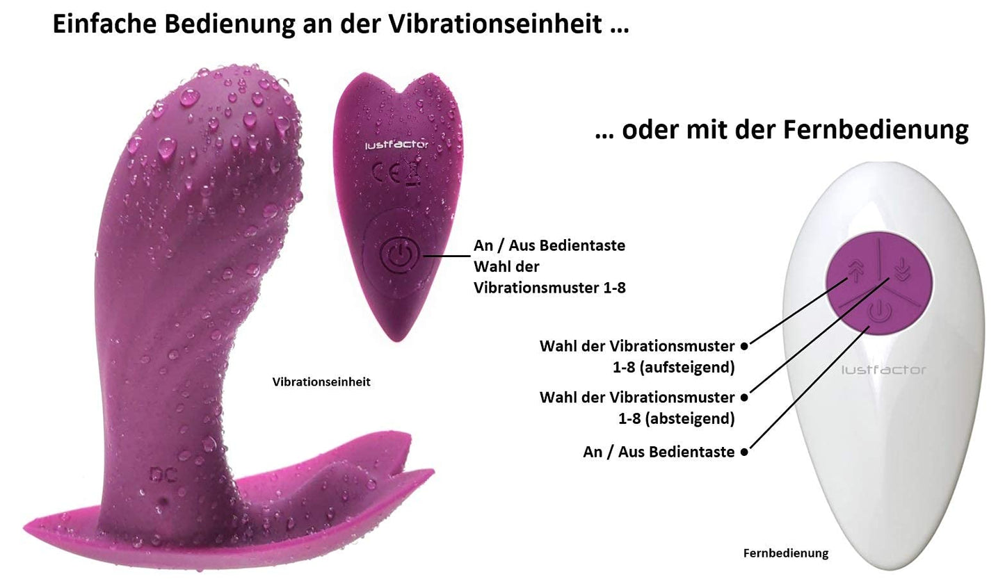 DESIRE TO GO 2 | The great bag with 2 stylish silicone Lovetoys for on the go | Butterfly vibrator with remote control + anal plug | Erotic gift box for her + him | Sex toy set for women.