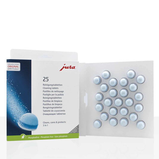 Jura cleaning tablets 3in1 for automatic coffee machines - 25 tabs (1 pack)