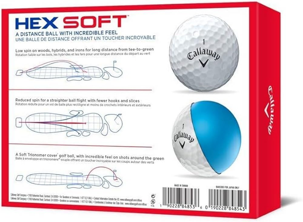 Callaway Golf Hex Soft Golf Balls, White
