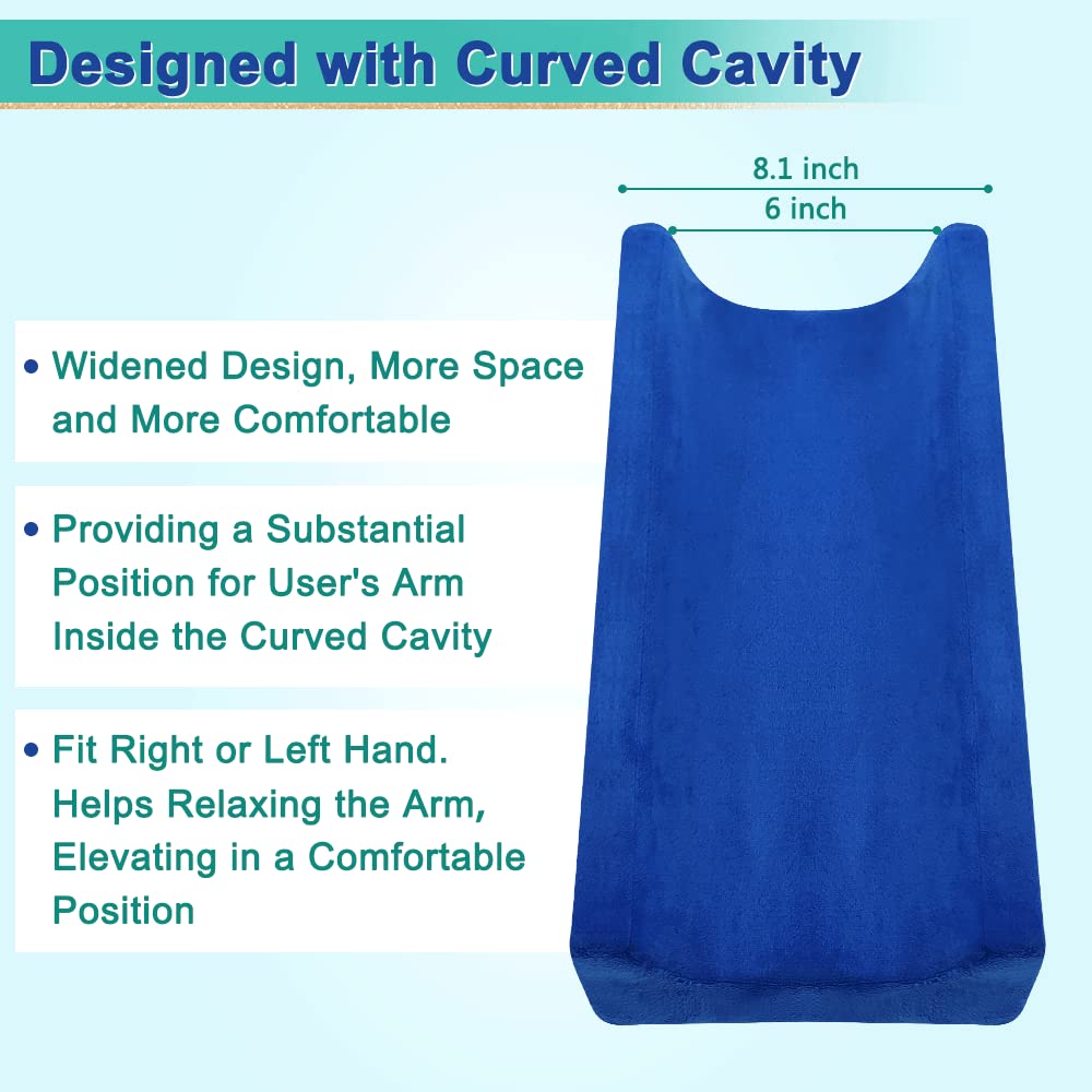 Arm elevation pillow, support arm wedge, elevation pillow post-surgery, raised wedge arm pillow for sleeping, wheelchair arm cushion, elbow pad, recovery after surgeries