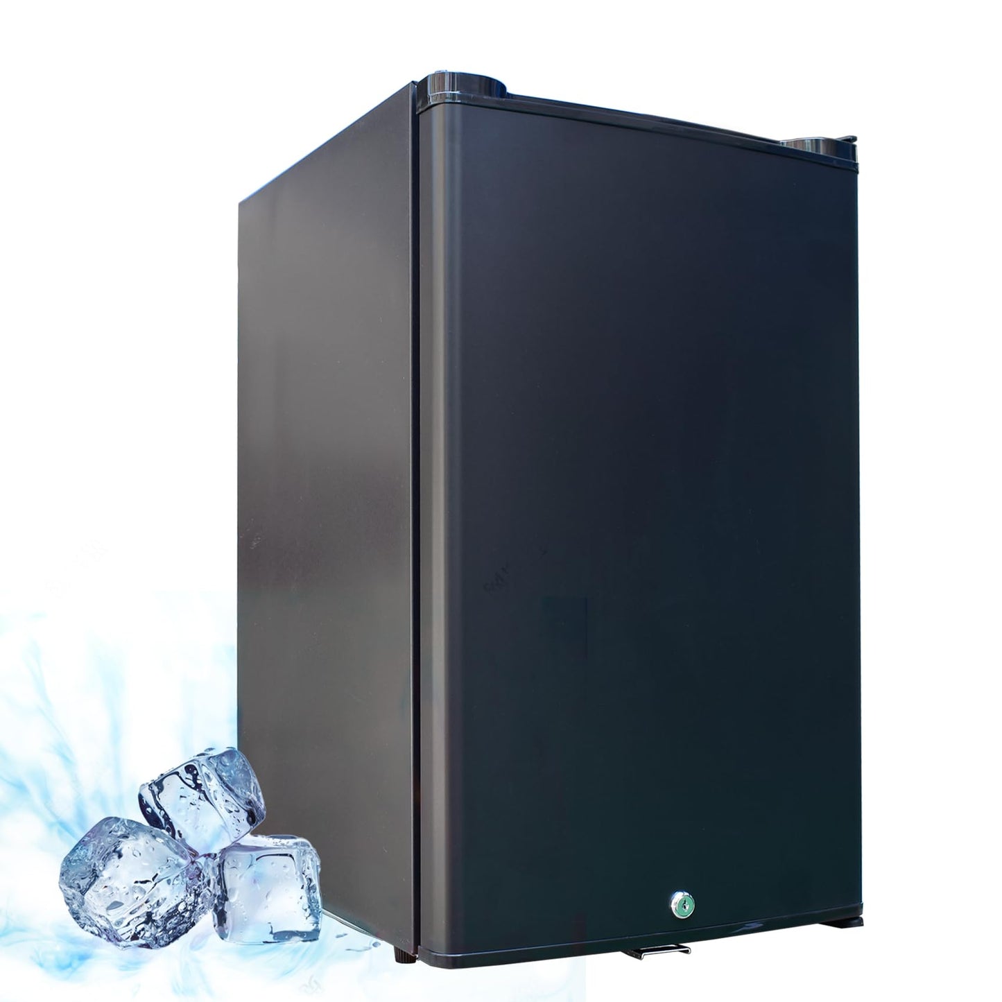 Techomey Camping Fridge 12V 230V, camping fridges, RV fridge for camping, car, room, easy installation and cleaning, black, 50L