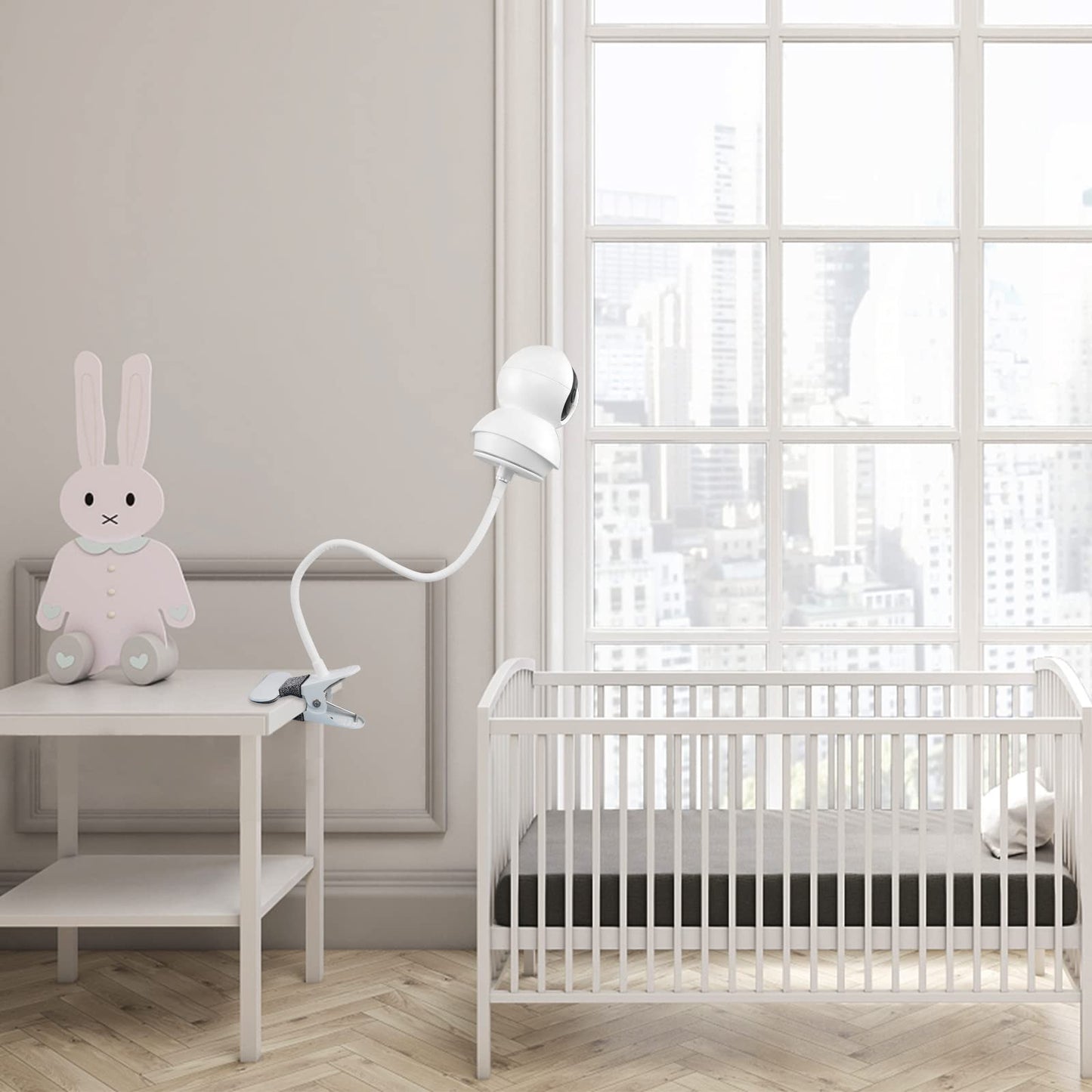TIUIHU Baby Monitor Clip Mount for TP-Link Tapo C200/C210/C220/C201/C202/C211/C212/C222/C225/C230 WiFi IP Camera (White)