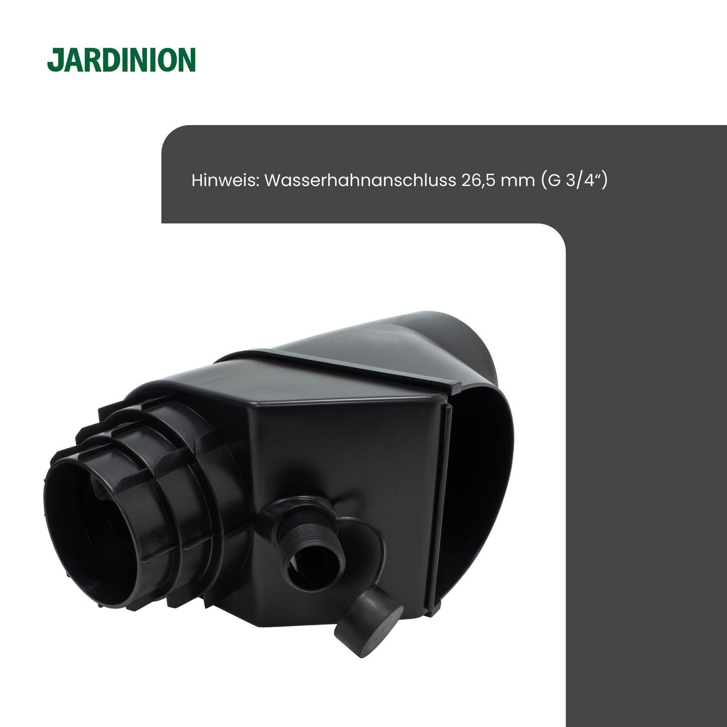 Jardinion rainwater filter, downpipe leaf diverter Black 30.5 x 12 x 17.5cm Rainwater collector for downpipe DN75, DN85, DN100