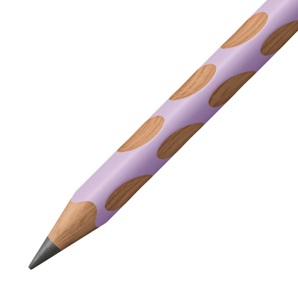 STABILO - Ergonomic triangular pencil for right-handers - EASYgraph in pastel purple - 12 pack - Hardness grade HB