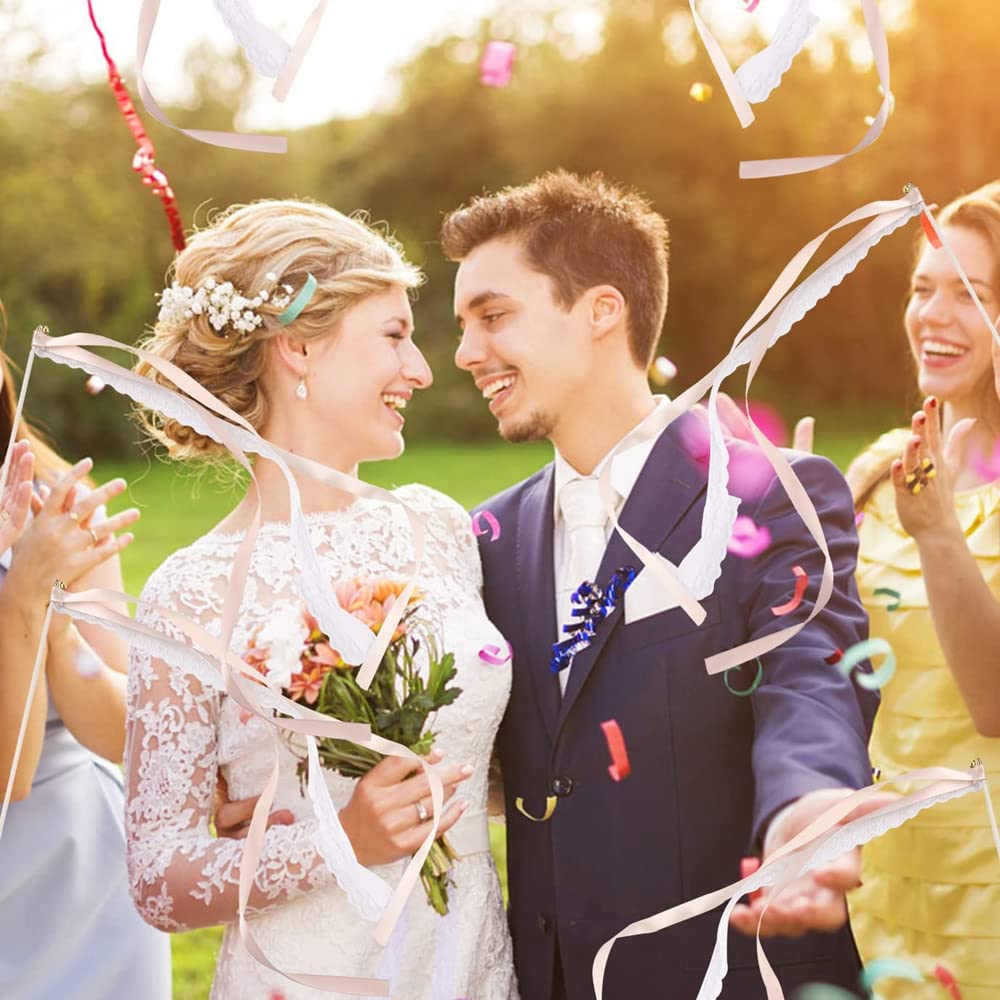50 wedding wands magic wands wedding streamers with bells, trellis wedding for weddings, birthdays, holiday parties used
