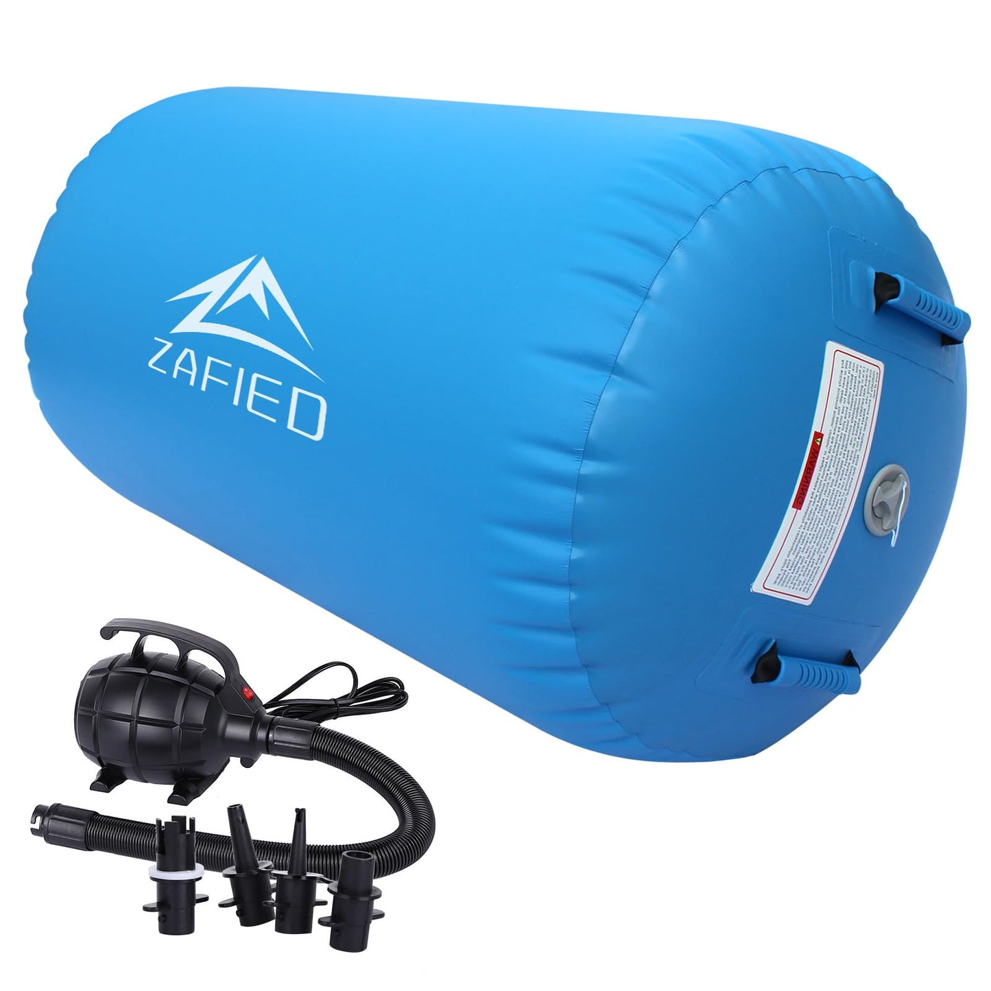 Air Roll Gymnastics, Inflatable Air Barrel Gymnastics Yoga Roller with Air Pump Tumbling Mats Training Mat Gymnastics Fitness Roller