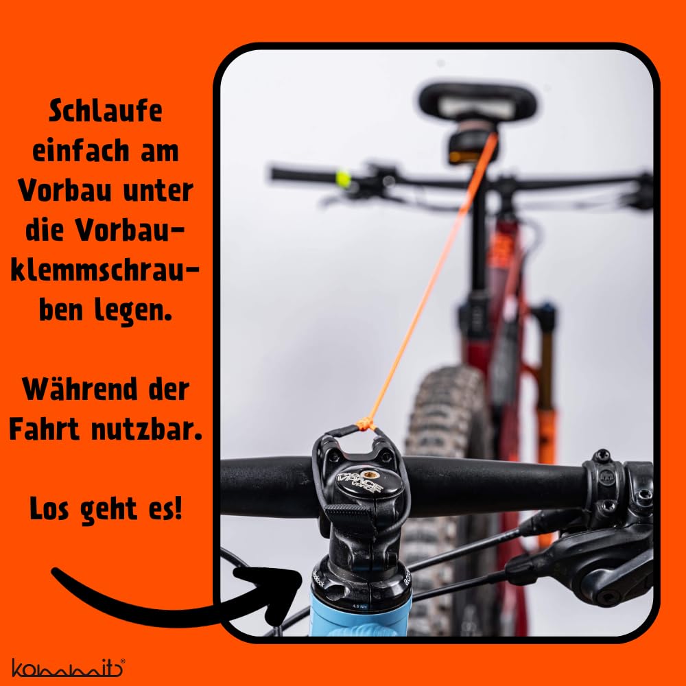 kommit Bike is a bicycle towing system for children and adults. Quick and easy assembly. Ideal for towing bicycles, E-bikes, mountain bikes, E-MTBs, and for jogging.