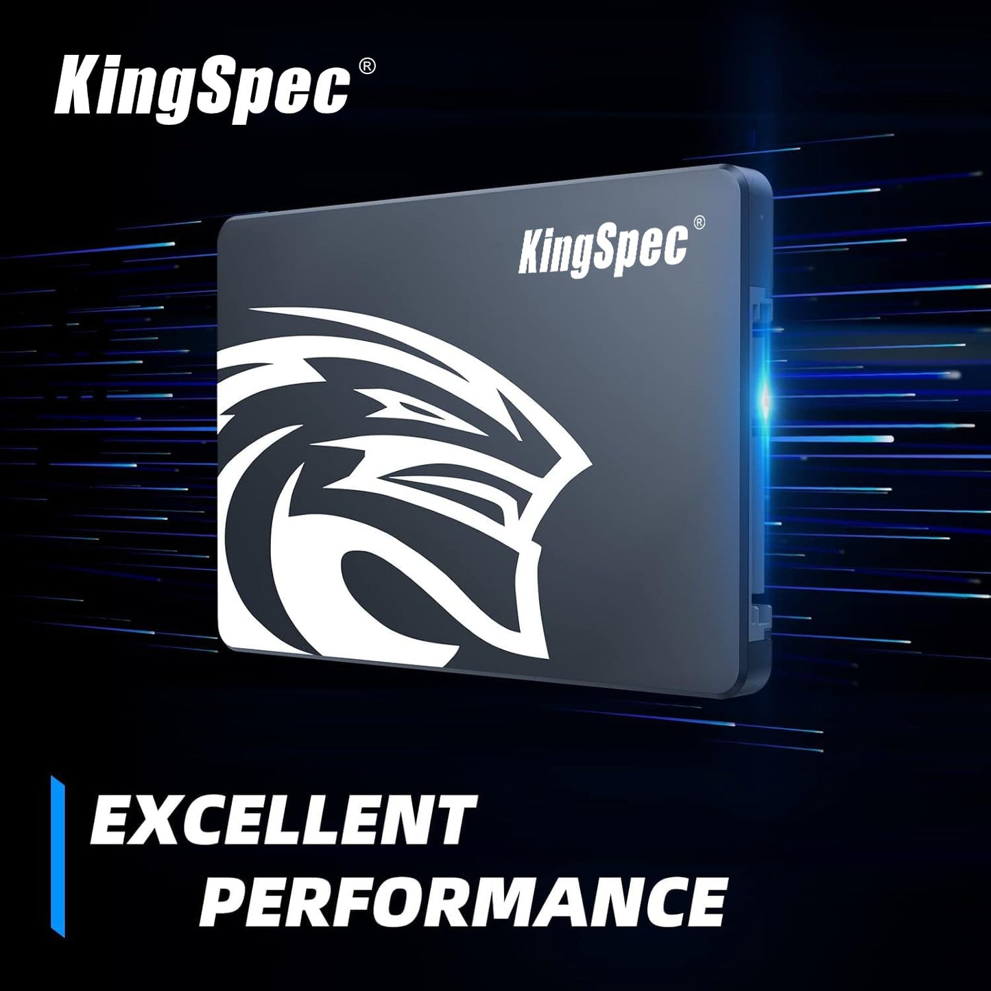 KingSpec 1TB 2.5" SATA SSD Internal Hard Drive SATA 3 internal SSD 3D NAND Flash, compatible with desktop/laptop
