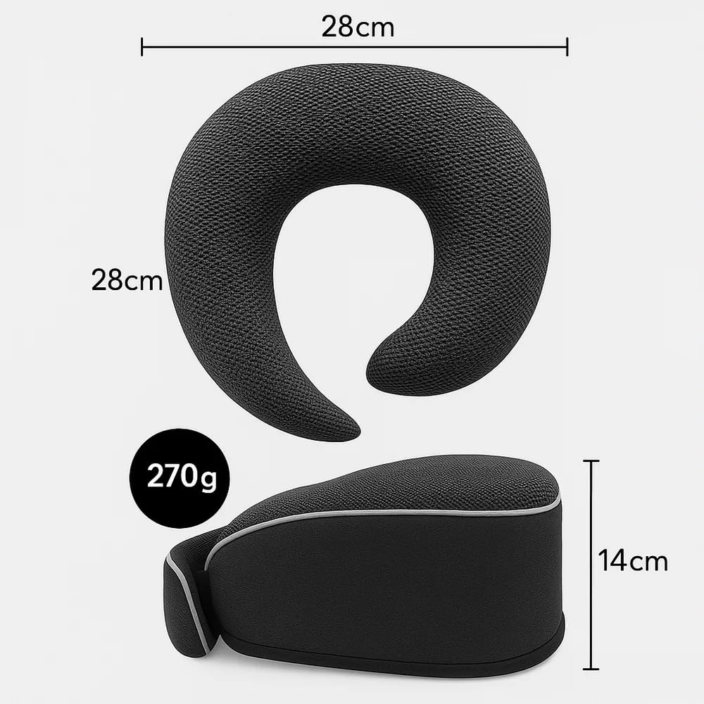 KÖHAIR neck pillow supports you during your restful night sleep after your hair transplant - Innovative travel neck pillow | Incredibly compact for relaxed travels on plane and car.