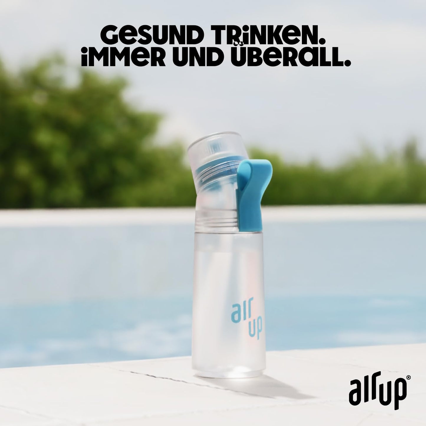 air up® bottle Twist Pro Starter Set Original, including pods in 5 flavors I 600ml flavored water bottle, sugar-free I dishwasher safe & BPA free I in Blue Splash
