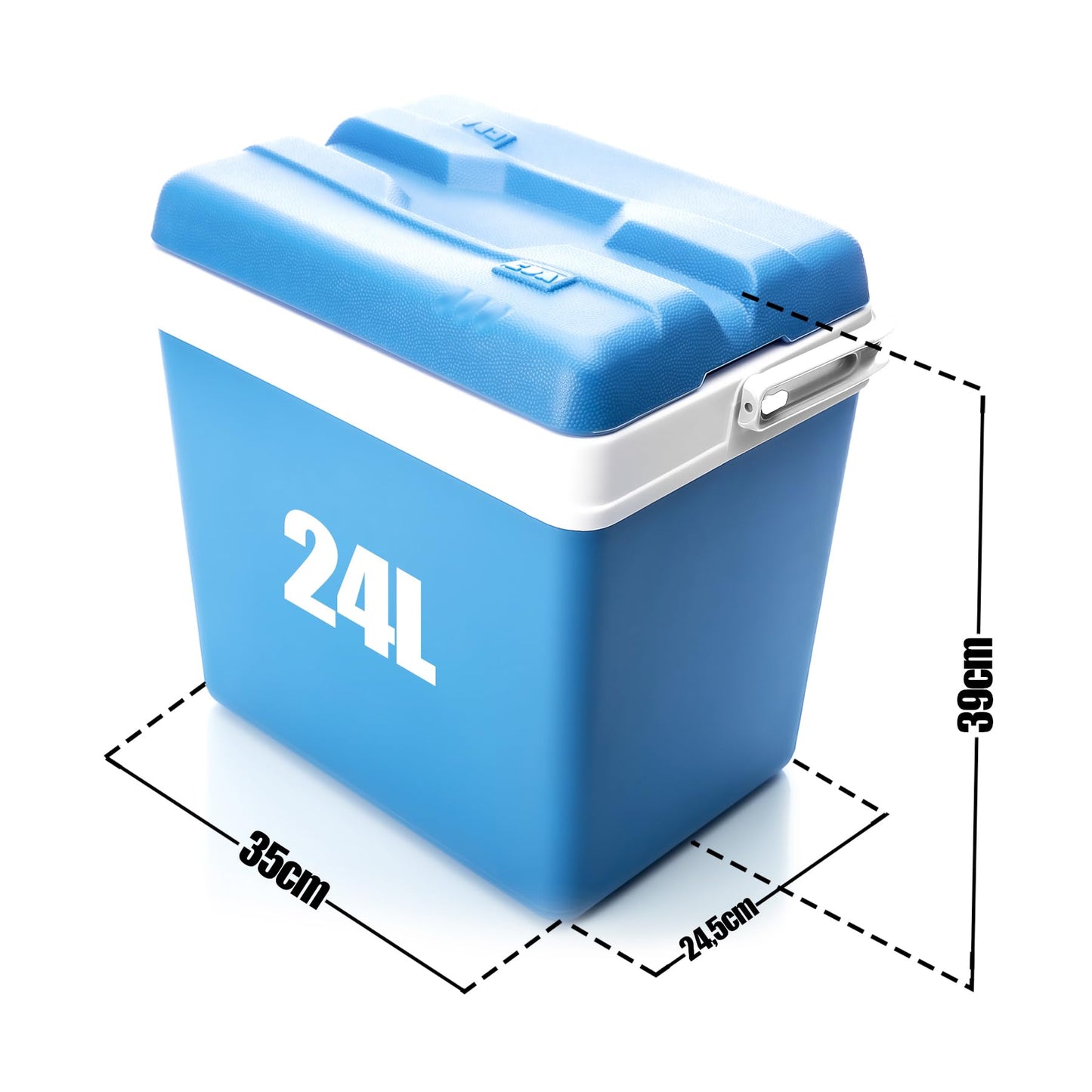 BigDean Cooler 24 Liter - Non-electric cooler with up to 11 hours of cooling - Made of plastic - Sturdy cooler box