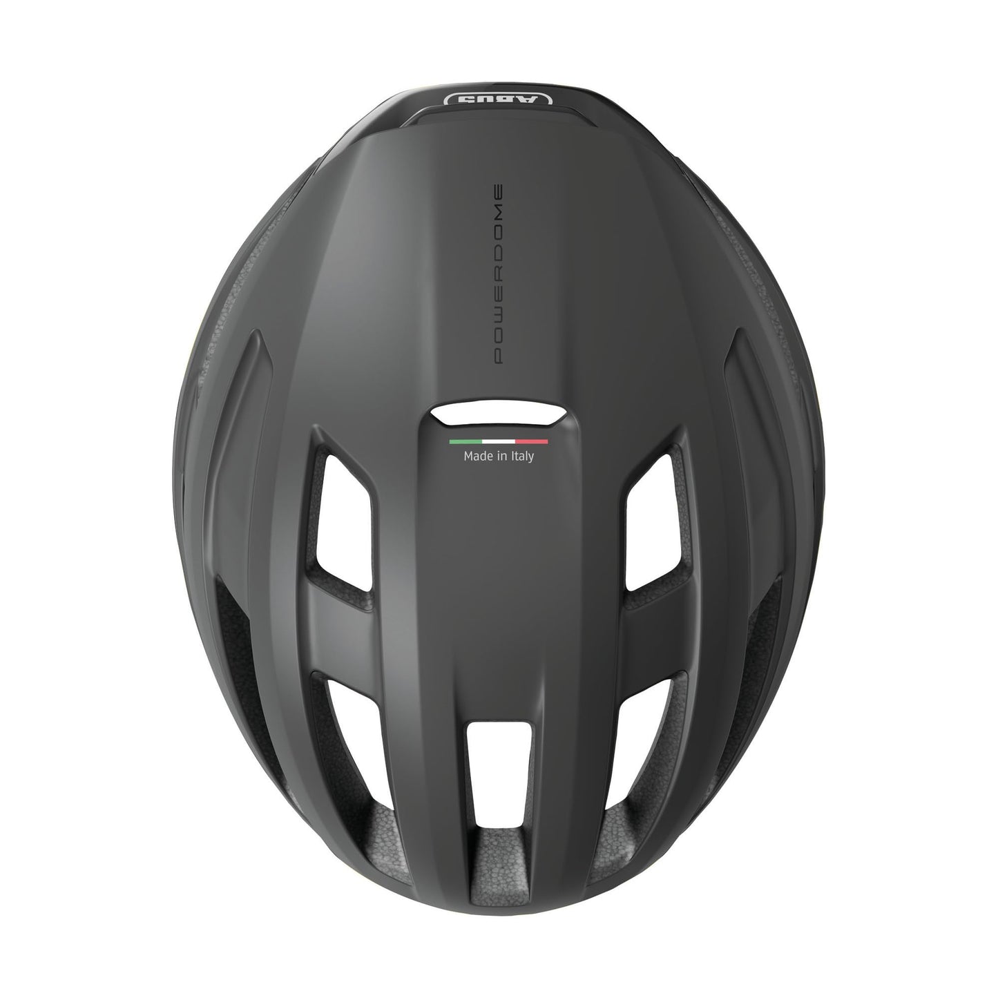 ABUS road bike helmet PowerDome - lightweight bicycle helmet with clever ventilation system and aerodynamic profile - Made in Italy - for women and men - Black, size M