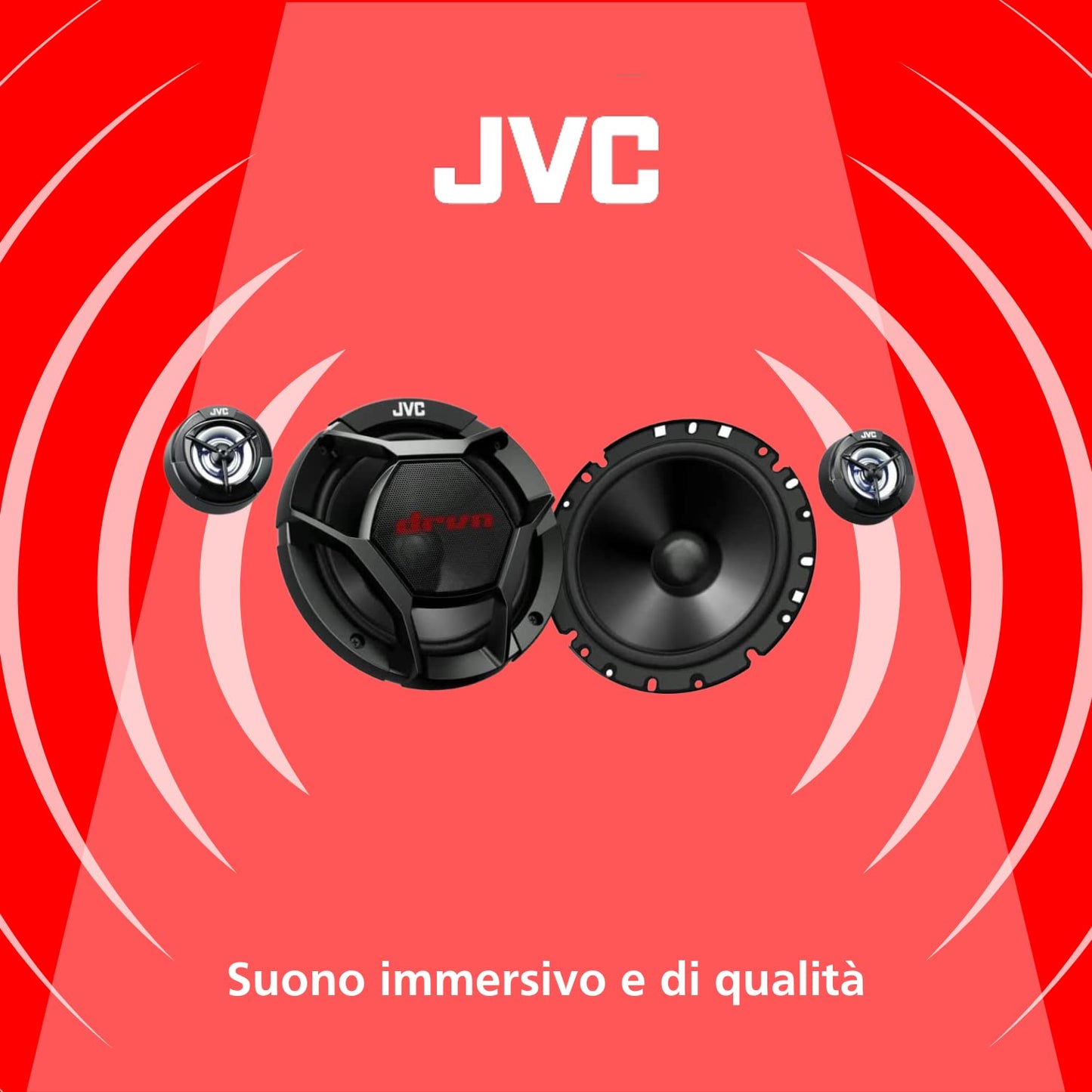 JVC CS-DR1700C 2-way component speakers 17 cm black (2 pieces)
