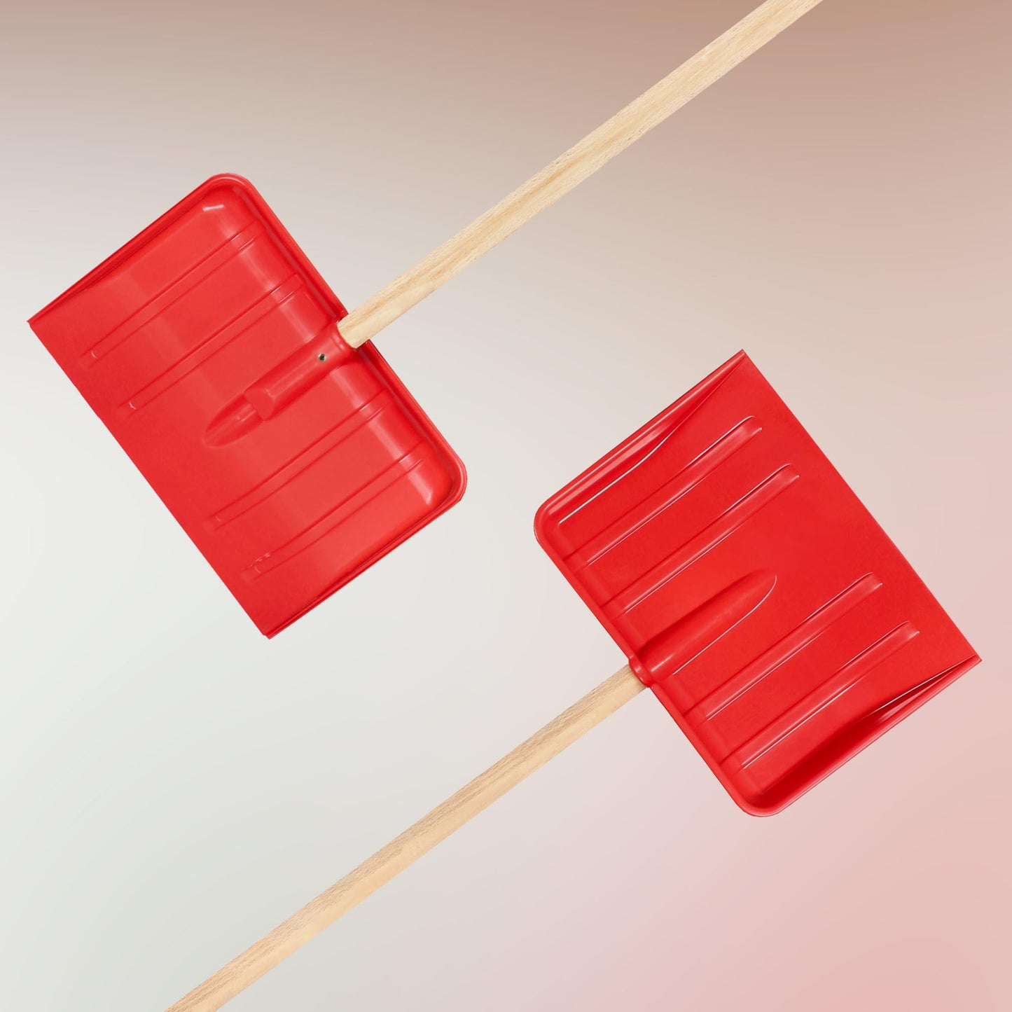 KOTARBAU® Snow Shovel Kids Wooden Handle Total Length 84 cm Kids Snow Shovel Snow Pusher Child Shovel