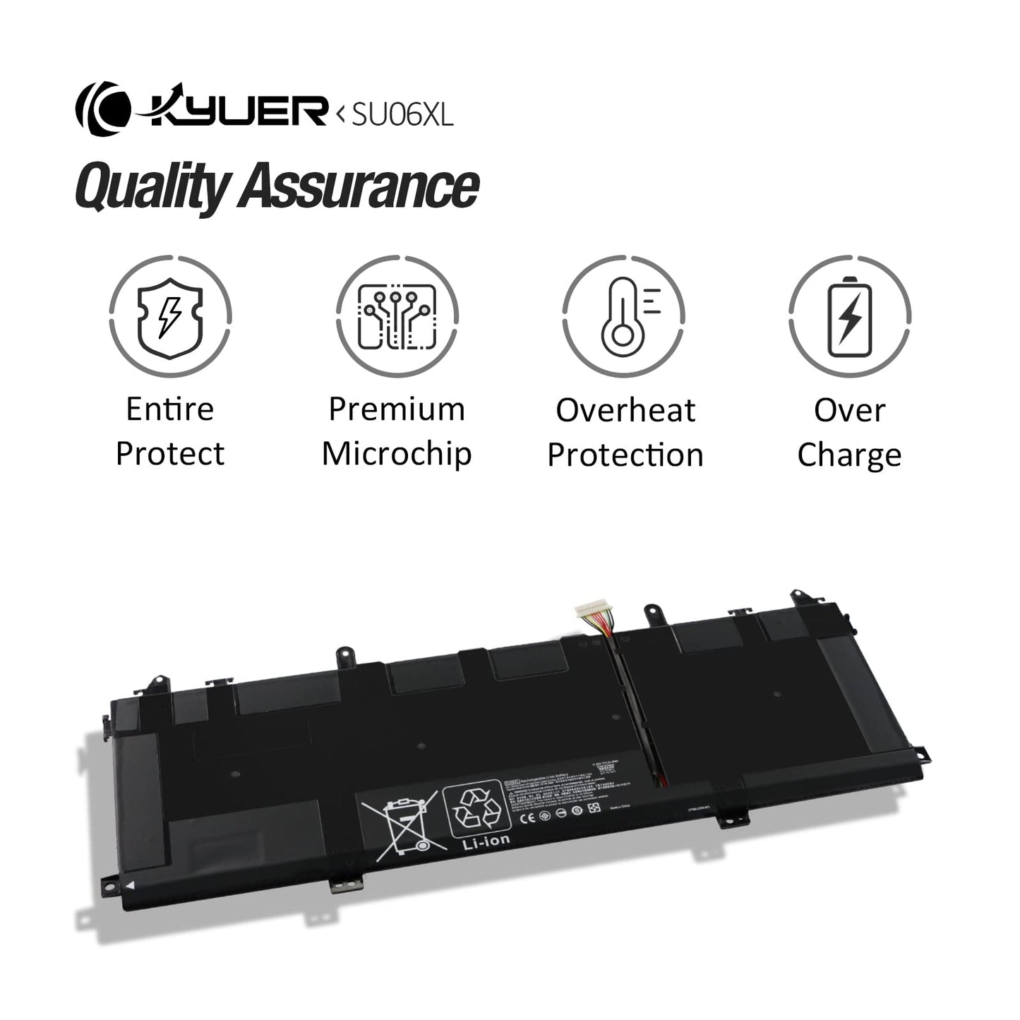 K KYUER SU06XL SU06084XL Laptop Battery for HP Spectre X360 15 Late 2019 15-5ZV31AV 15-DF0104NG 15-DF0106NG 15-DF0126NG 15-DF0322NG 15-DF0002NF 15-DF0005NF 15-DF0010NF 15-DF0002NA TPN-Q213 HSTNN-DB8W