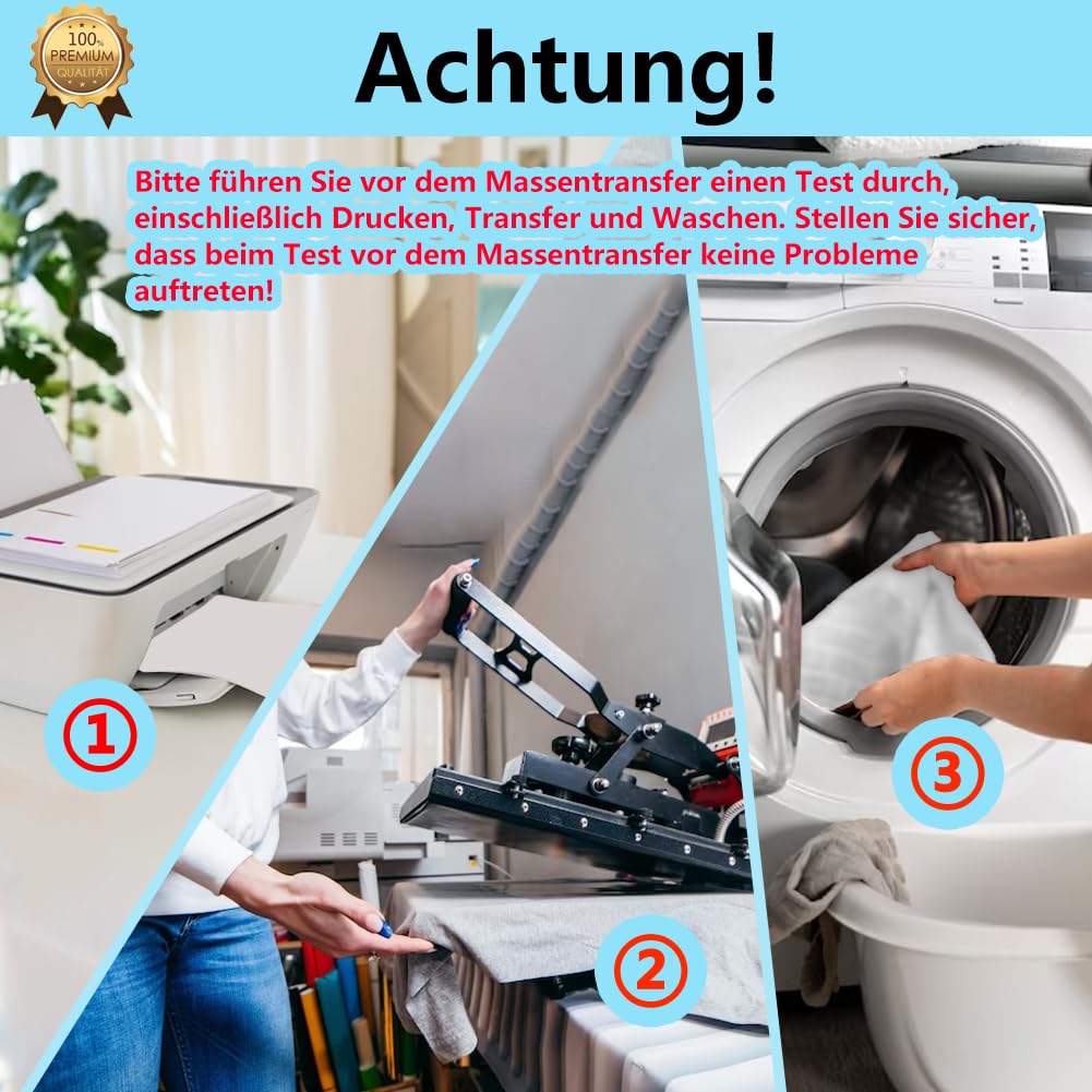 TransOurDream 40 sheets A4+4 A3 silicone paper, REAL inkjet/laser transfer film, transfer paper, textile film for inkjet printers, laser printers, printable iron-on film for light T-shirts, transfer paper