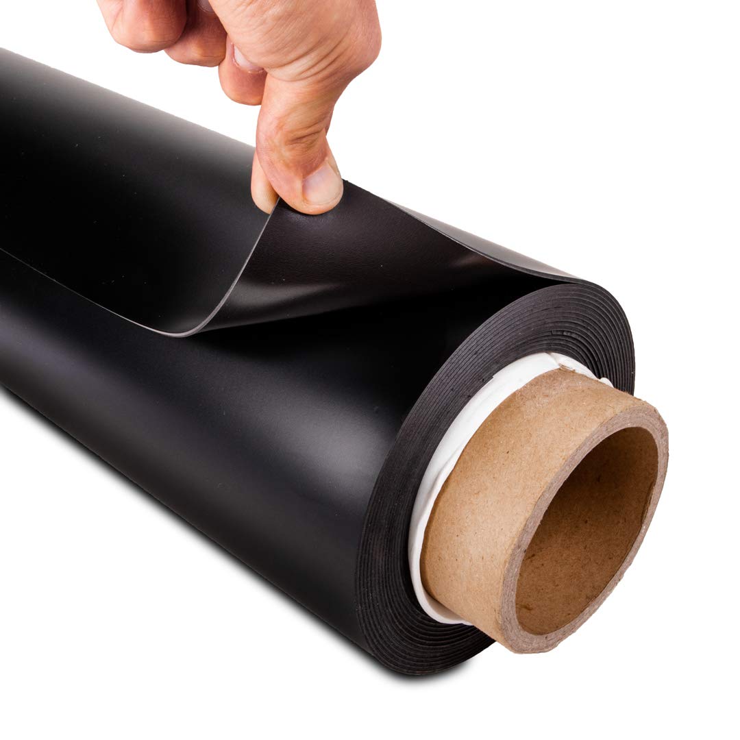 magnets4you Magnetic foil coated in black, Width 615x1.6 mm, meter length