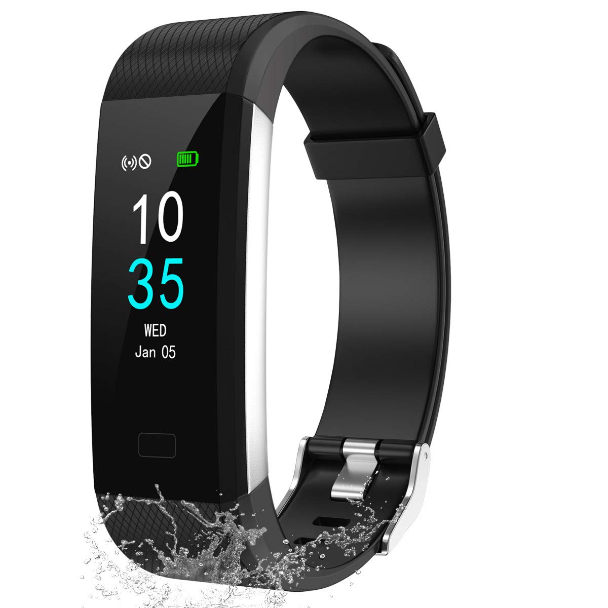 LEBEXY Fitness Tracker, step counter with calorie tracker, IP68 waterproof smartwatch fitness watch, sport activity tracker.