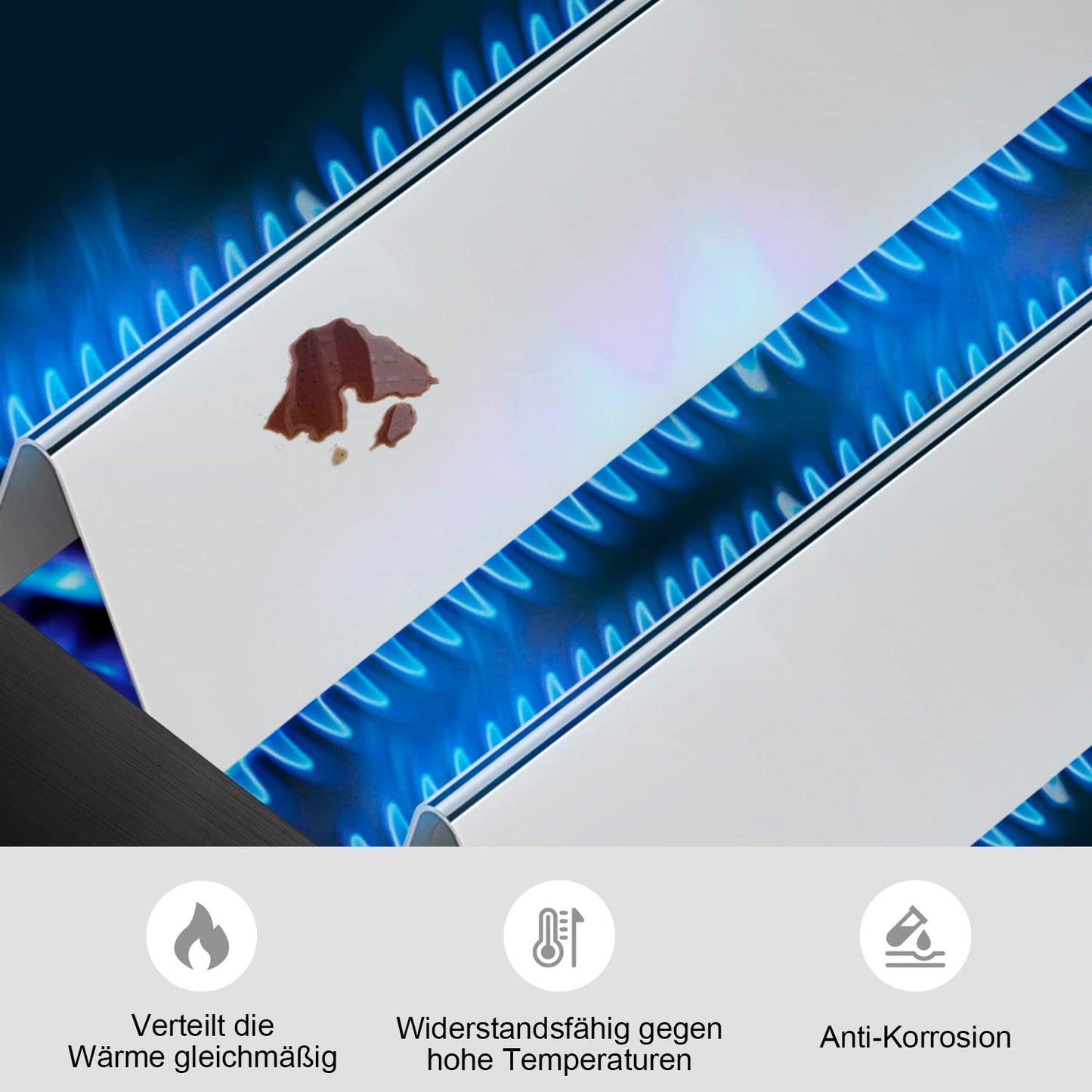 Vnierxful 7636 Stainless Steel Flavorizer Bars for Weber Spirit I & II 300 Series, Spirit E310, E320, E330, S310, S320, S330, 38.9CM Heat Plate, Grill Replacement Parts Flavorizer Bars for Weber Spirit