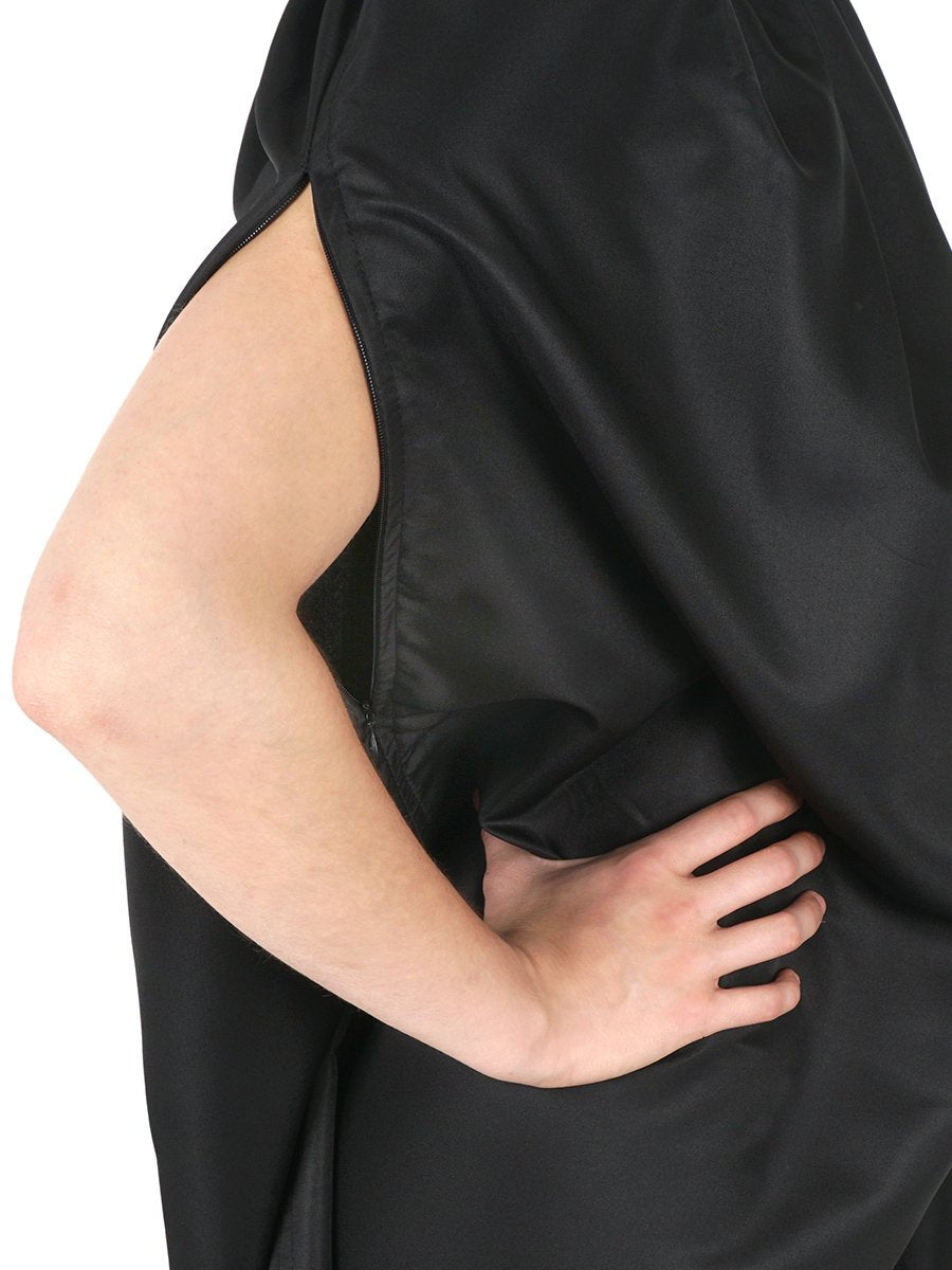Changing Room Poncho | Changing Coat | Beachwear Cape | with Arm Openings | Easy Storage | fits in Handbag (Black)