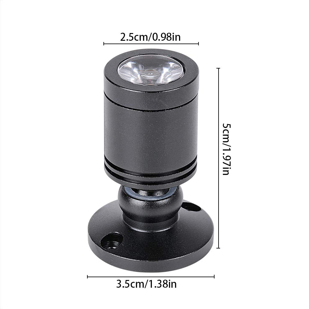 Small LED recessed lights 5 pieces 3W mini LED spot, 360° swiveling, 230V aluminum ceiling lights ceiling spots for cabinets, hallway, galleries, shops