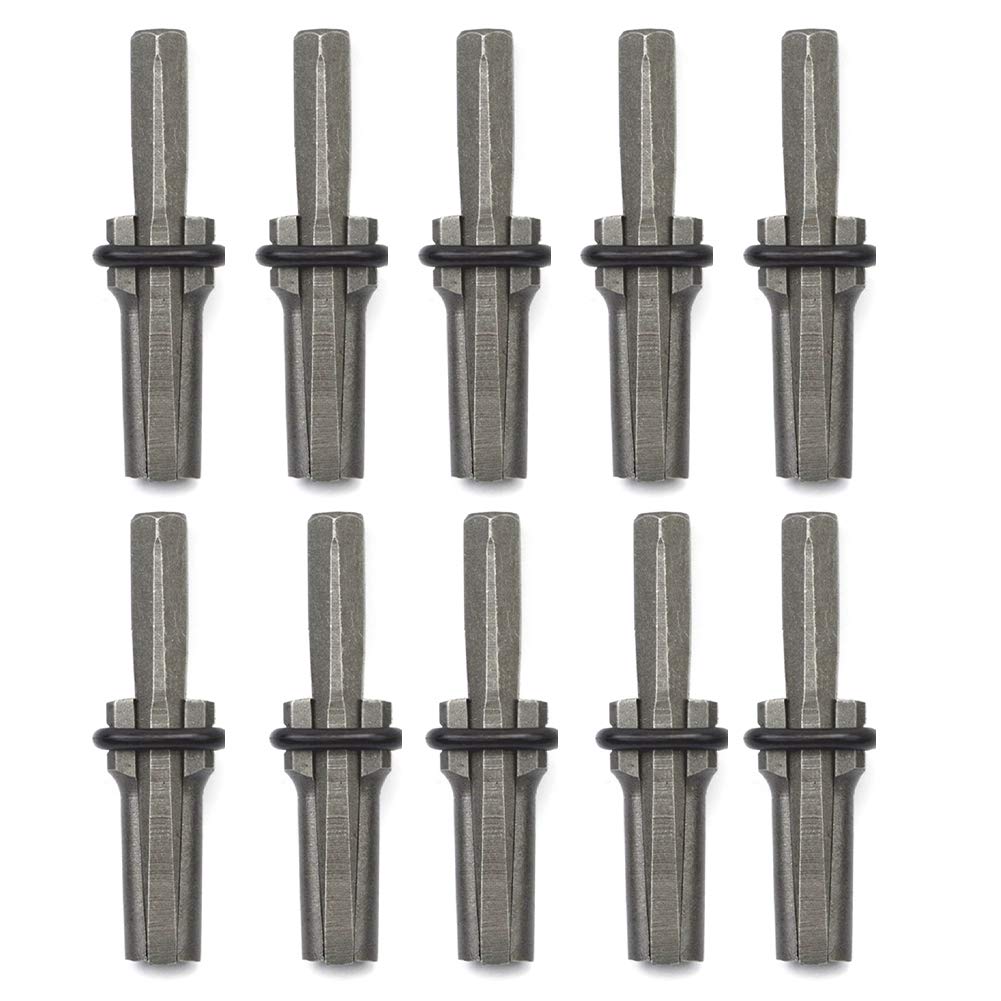 10-piece hand wedge splitter, 16mm 5/8 inch splitting wedge stone for concrete, rock, granite, marble, limestone, sandstone, slate; Industrial quality