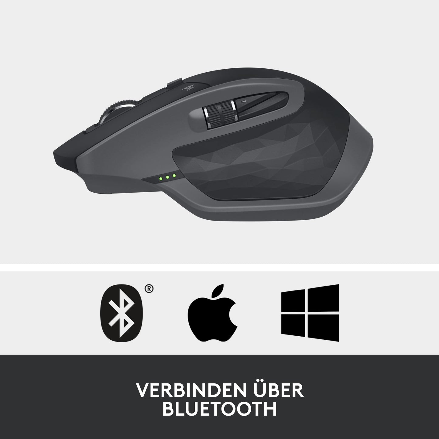 Logitech MX Master 2S Bluetooth Edition wireless mouse, multi-surface, super fast scrolling, ergonomic, rechargeable, connects to up to 3 Mac/PC computers - Graphite