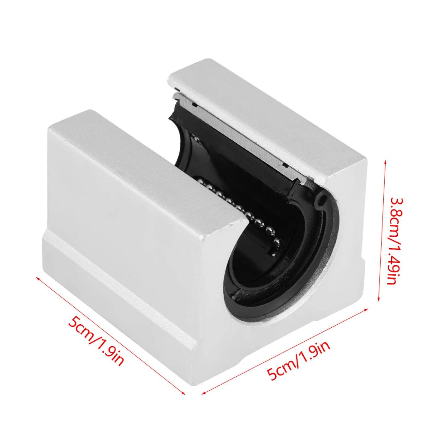 4 pieces SBR20UU aluminum alloy open linear motion bearing slide block 3D printer CNC parts 20x39x11mm