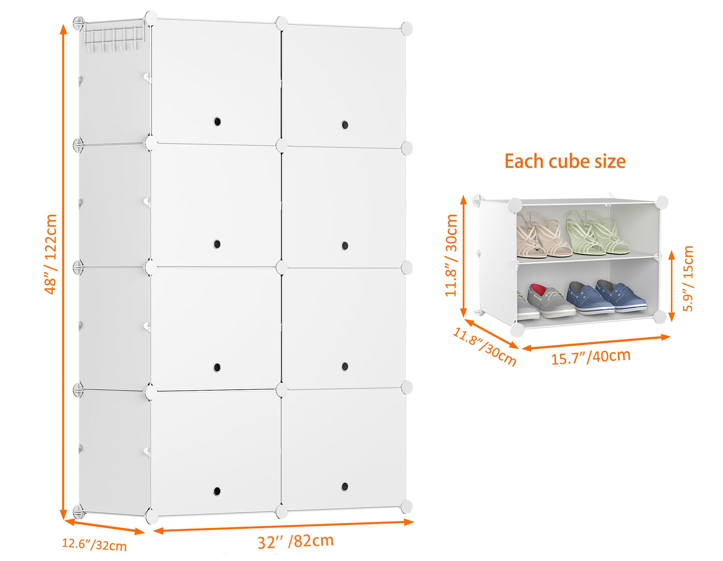 HOMIDEC shoe rack, 7-tier shoe cabinet shoe storage for 28 pairs of shoes and boots, plastic shoe racks shoe organizer for hallway bedroom entrance, white