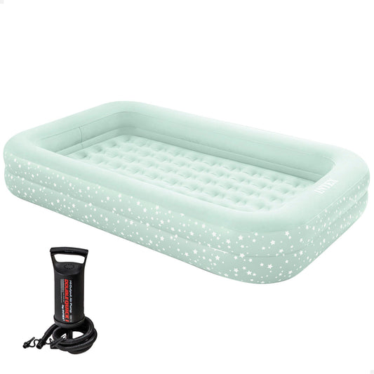 Intex air bed, mint green, 107 x 168 x 25 cm.