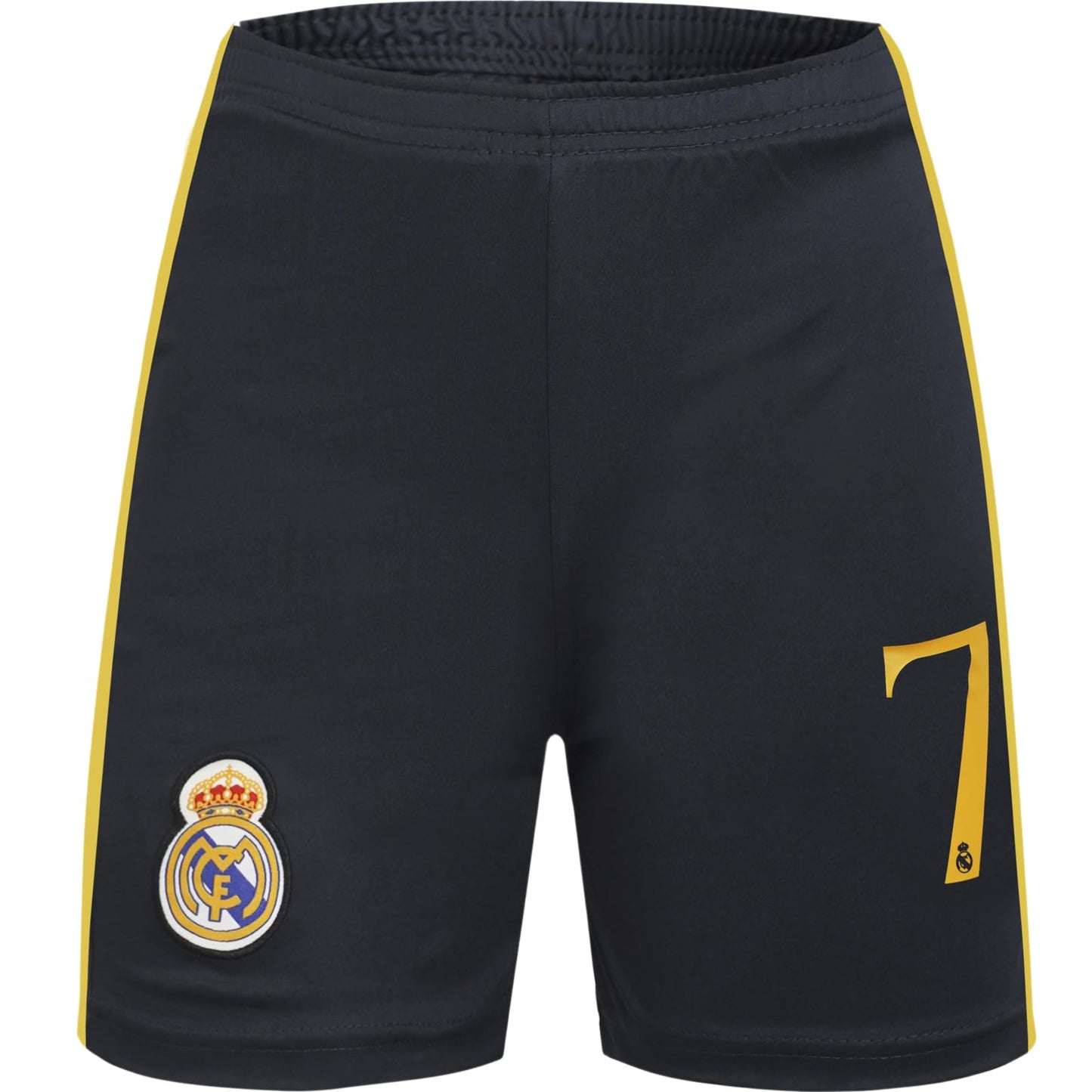 BlackAzat 2023/2024 Madrid Away #7 Vini Jr. Vinicius Soccer Football Kids Jersey Shorts Socks Set Youth Sizes (Navy,24)