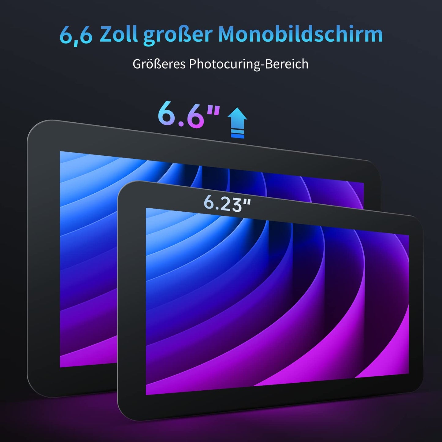 ANYCUBIC Photon Mono 2 Resin 3D Printer, Resin 3D Printer with Ultra 4K 6.6 inch Monochrome LCD Screen, Free Slicing Software, Print Size 143x89x165mm