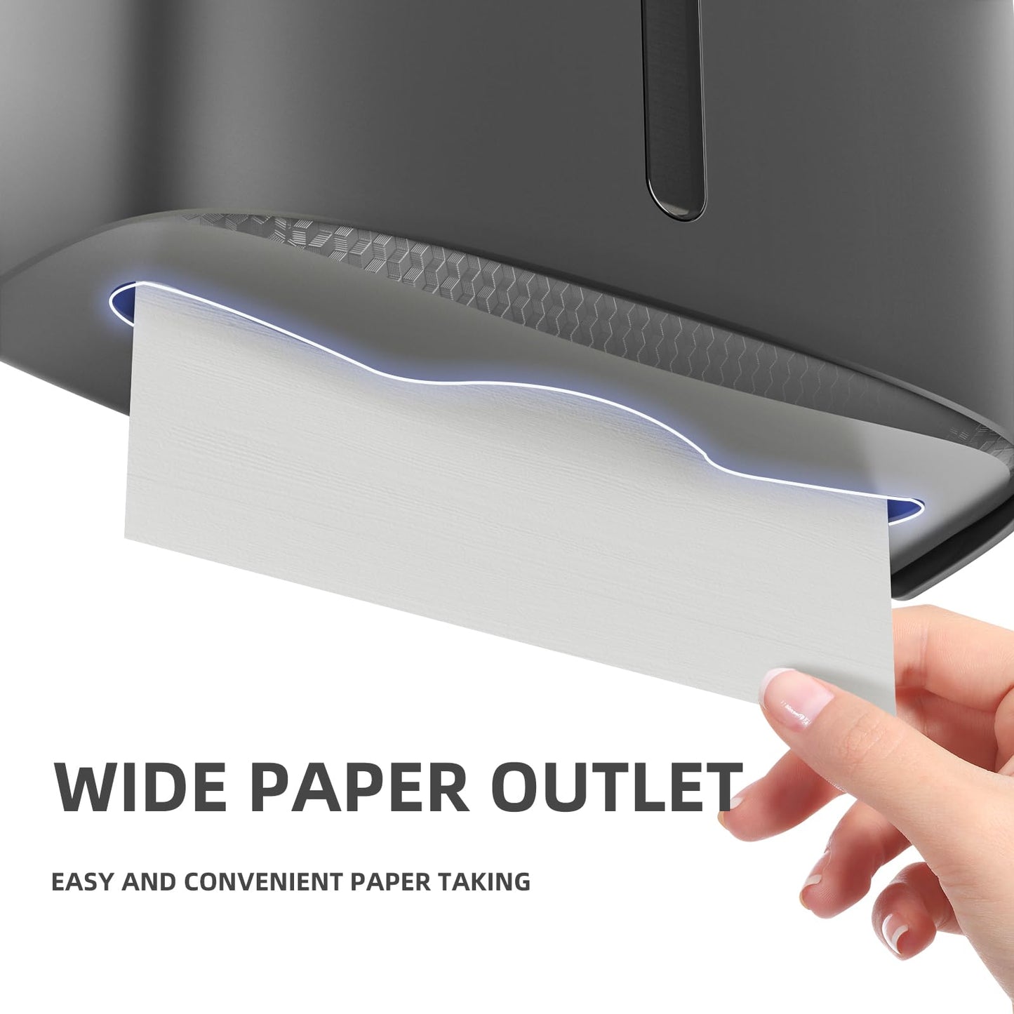 PLUSSEN paper towel dispenser, bathroom towel dispenser, wall-mounted, Z-fold napkins and divided towel dispenser, holds up to 200 sheets (6015SL).
