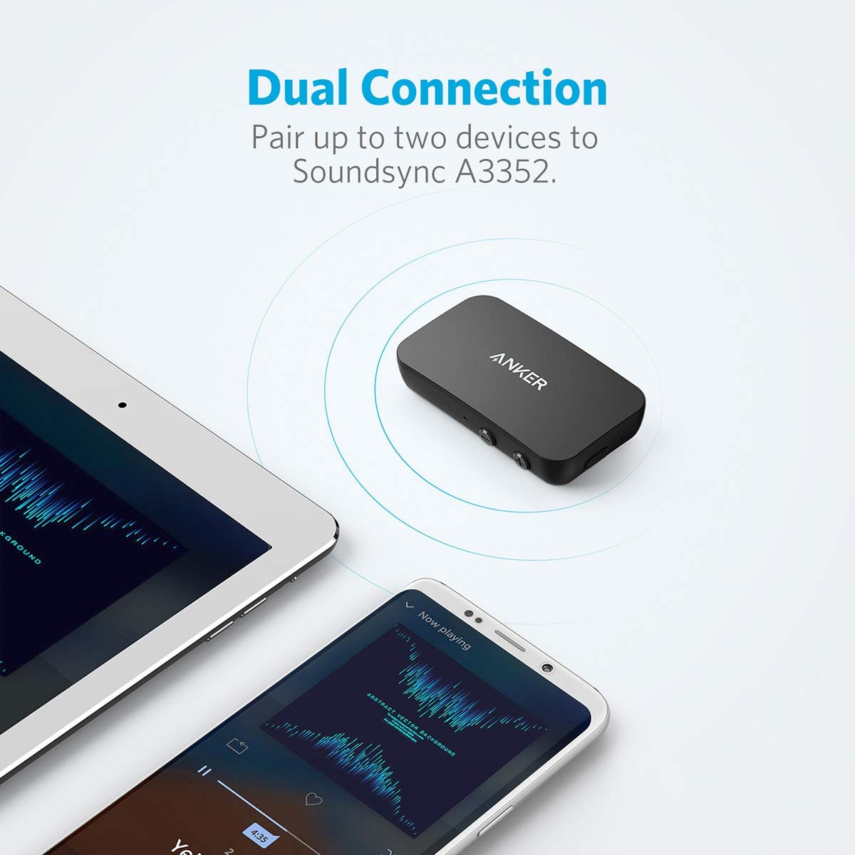 Anchor Soundsync Bluetooth Receiver for music with Bluetooth 5.0, 12-hour battery life, for car, home, headphones, and speakers.
