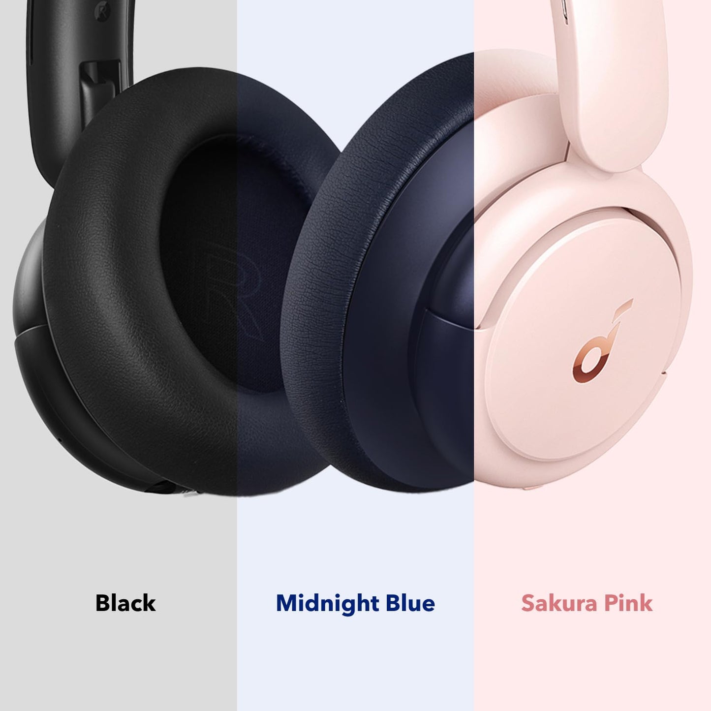 Soundcore by Anker Q30 Bluetooth Headphones, Hybrid Active Noise Cancellation, Customizable Modes, Hi-Res Sound, EQ in App, 40h Battery, Comfortable Fit, Connects to 2 Devices (pink)