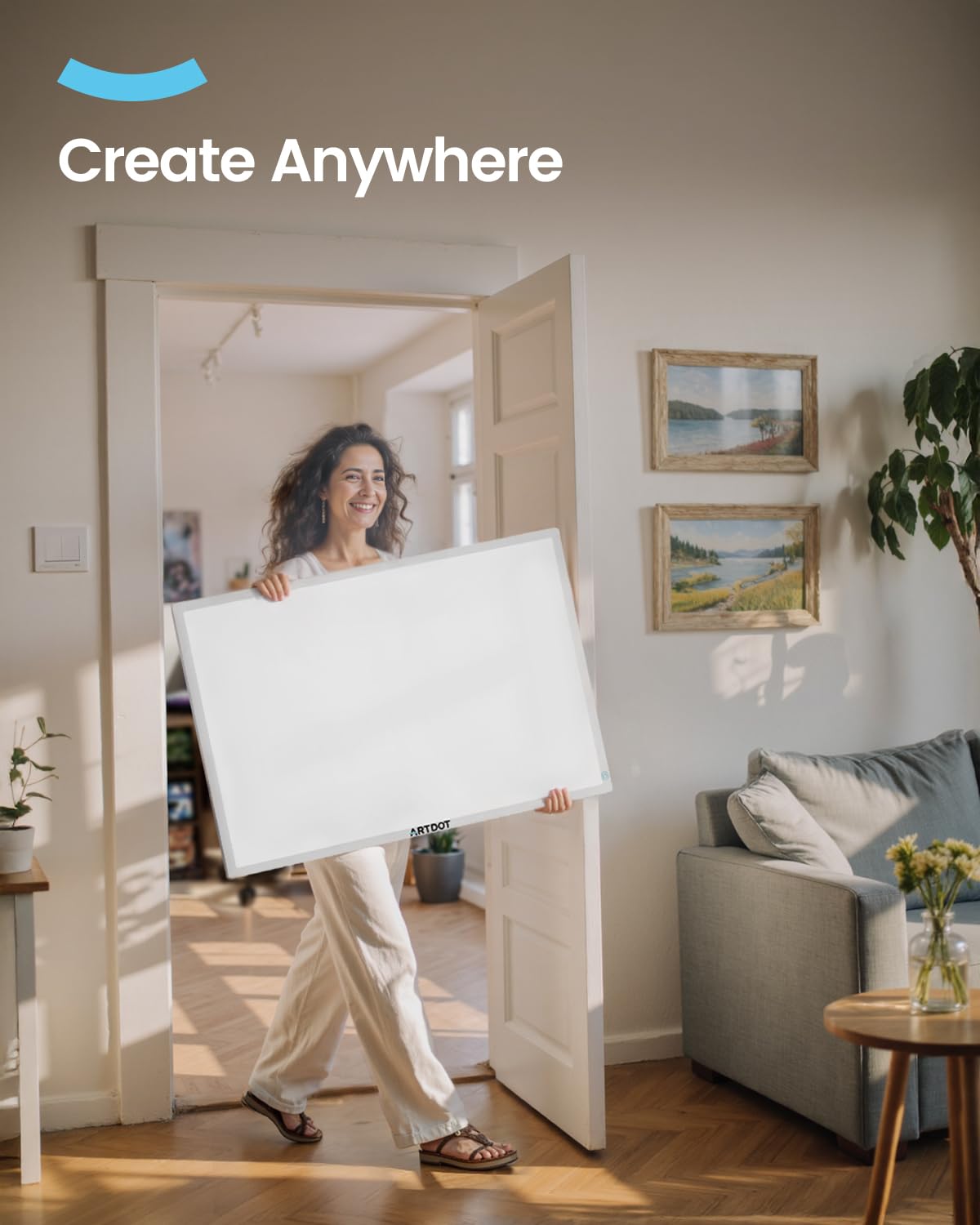 ARTDOT light pad A1 for 5D Diamond Painting accessories, adjustable brightness diamond painting light boards