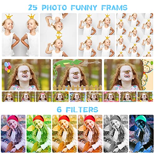 ARNSSIEN Kids Camera - Selfie Digital Camera for 3-10 year old girls and boys, 2.4in display, 180° flip lens, gift and toy.