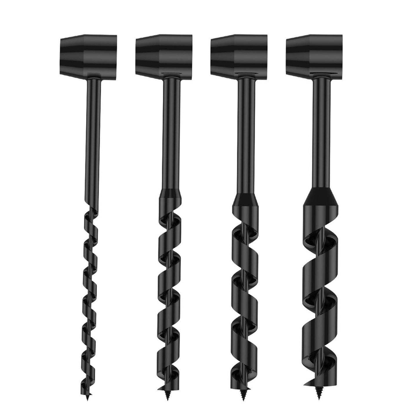 Hand drill Bushcraft - Manual screwdriver, Heavy-duty steel Scotch Eye Wood hand drill Bushcraft drill Survival equipment for woodworking, Outdoor survival, Camping, Swedish fire torch (4 pieces)
