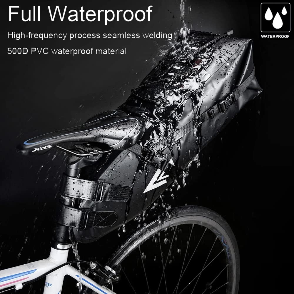 Jeebel Waterproof BackLoader Saddle Bag - 10L Bikepacking Bags for Road and Mountain Bikes.