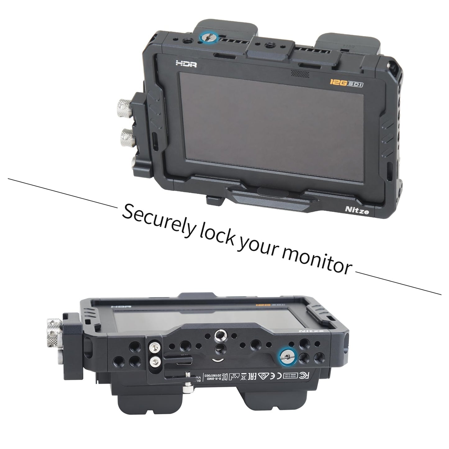 Nitze Monitor Cage for Blackmagic Video Assist 5’’ 3G/12G - JT-B01A