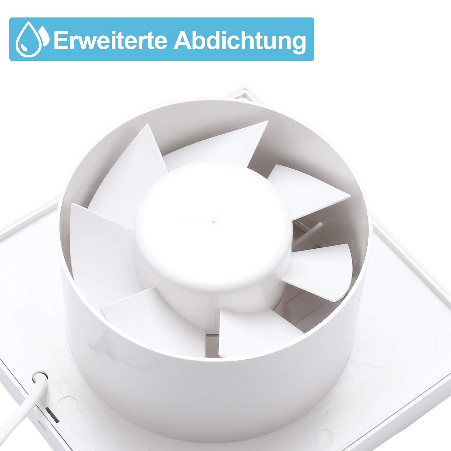 Randaco bathroom extractor fan Ø 100mm wall ventilator, kitchen toilet bathroom exhaust fan, quiet operation white ventilator.